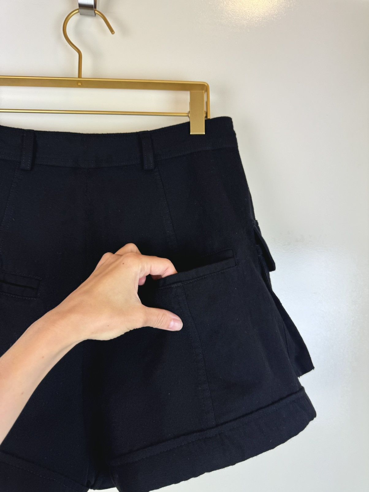 Balmain Balmain boiled wool cargo Bermuda shorts black high rise Size 28" / US 6 / IT 42 - 8 Thumbnail