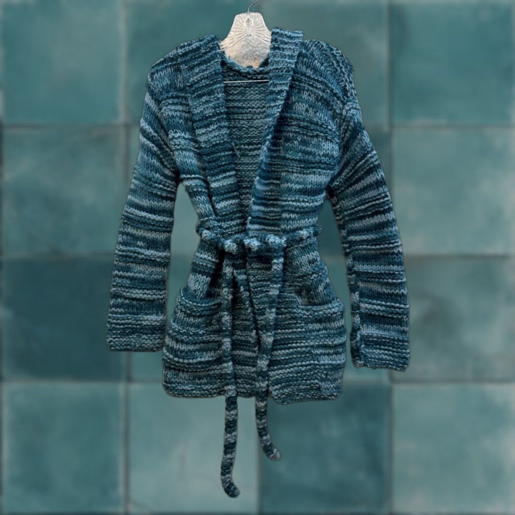 Vintage VINTAGE Y2K Boho Chunky Crochet Knit Cardigan Sweater S Boho Fairy Grunge Womens Size S / US 4 / IT 40 - 1 Thumbnail