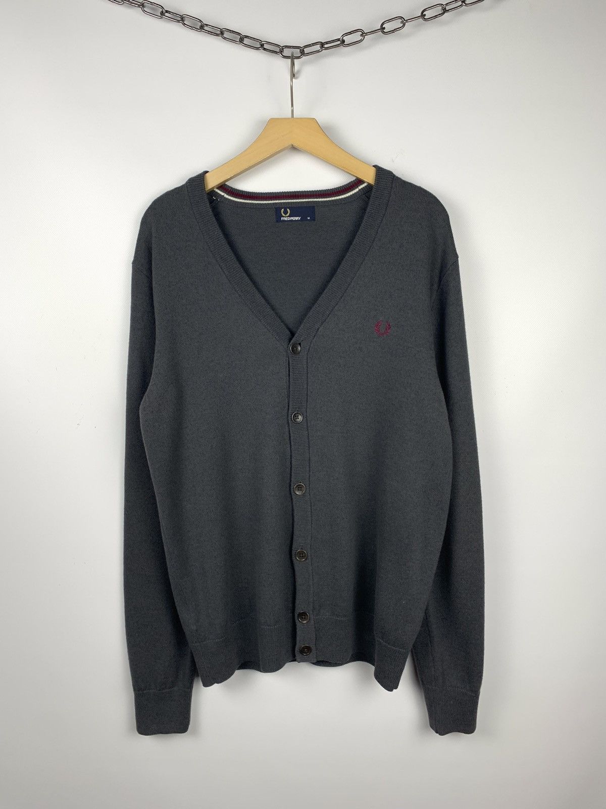 Fred Perry Fred Perry Men's Knit Cardigan Buttons Sweater Size M Size US M / EU 48-50 / 2 - 1 Thumbnail