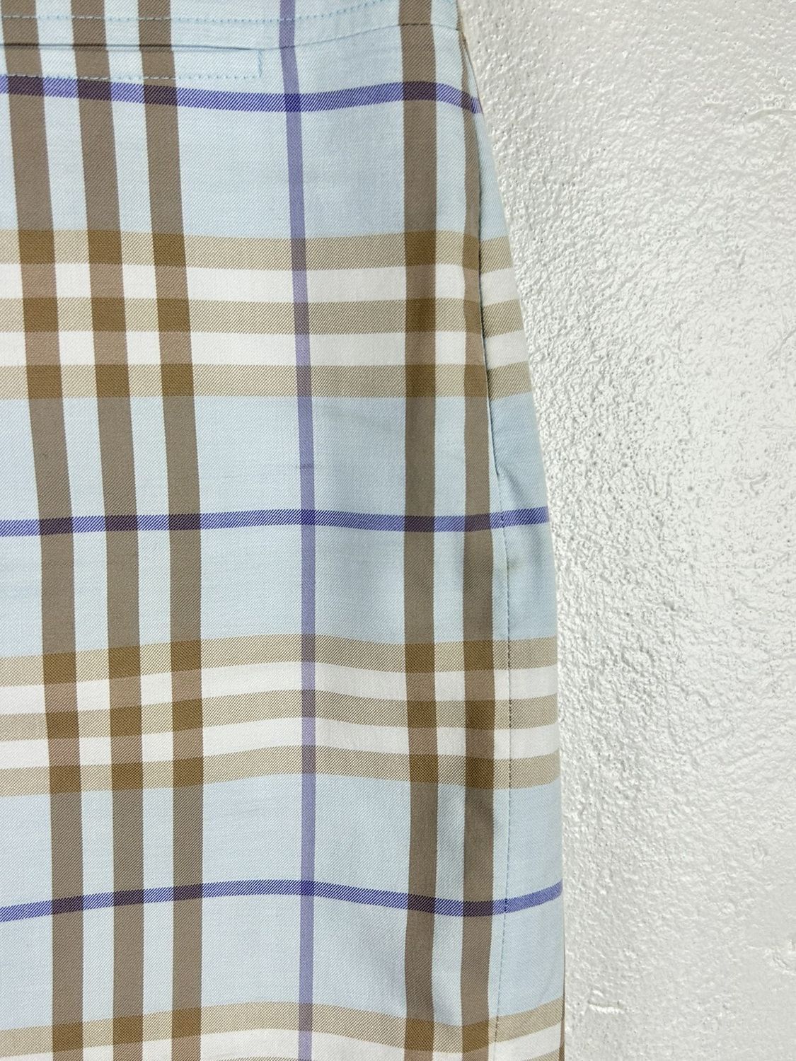 Burberry Burberry Blue Nova Check Pencil Skirt Size US 6 Size 28" / US 6 / IT 42 - 2 Thumbnail