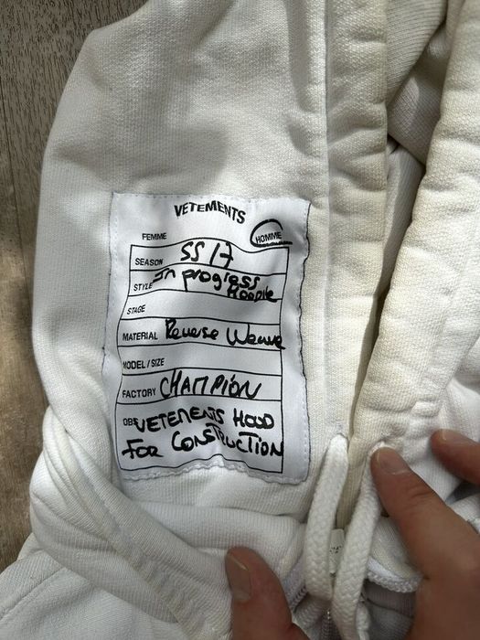 Vetements in outlet progress hoodie