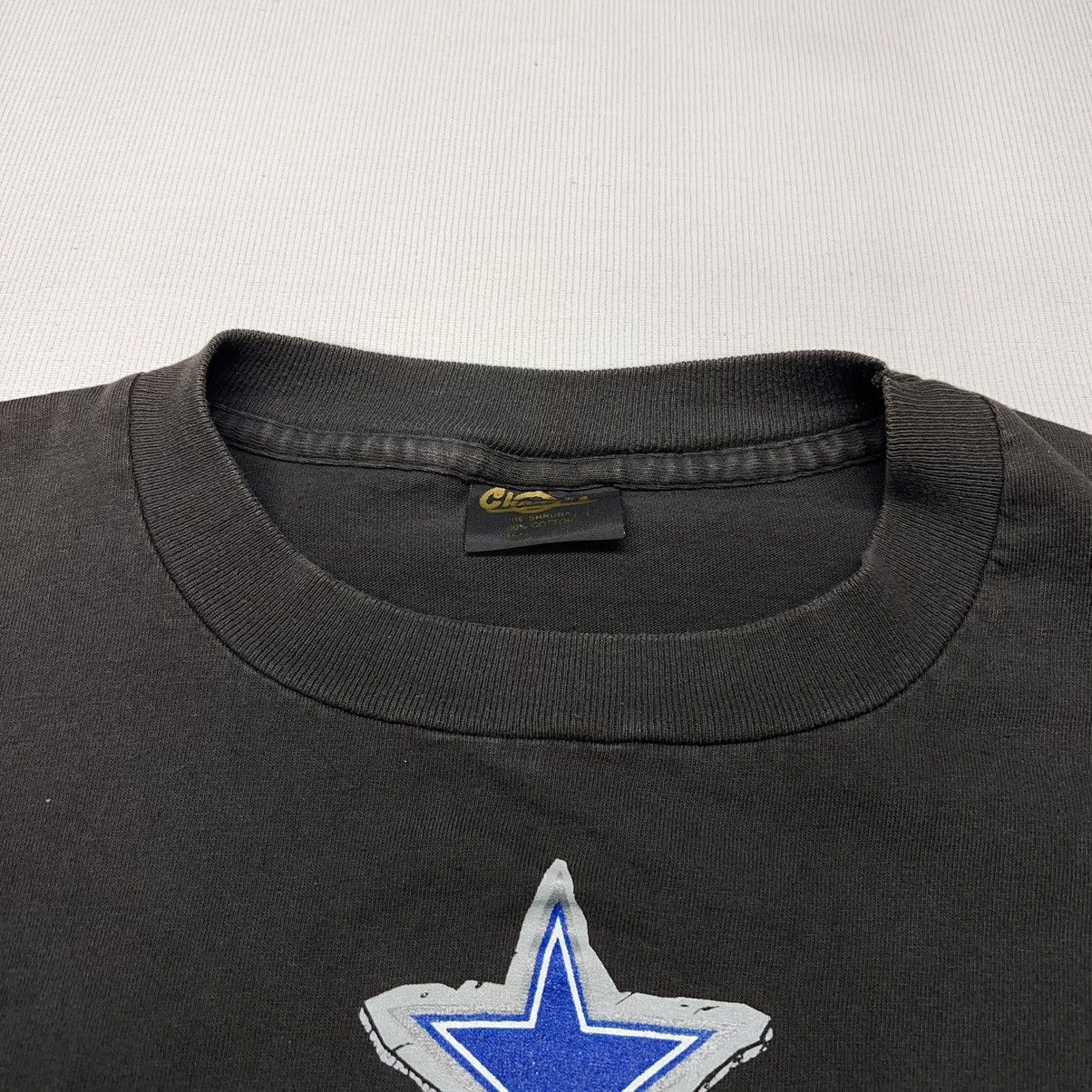 Vintage VTG Dallas Cowboys Flintstones Tee Shirt Black NFL Cartoon Size US L / EU 52-54 / 3 - 7 Thumbnail