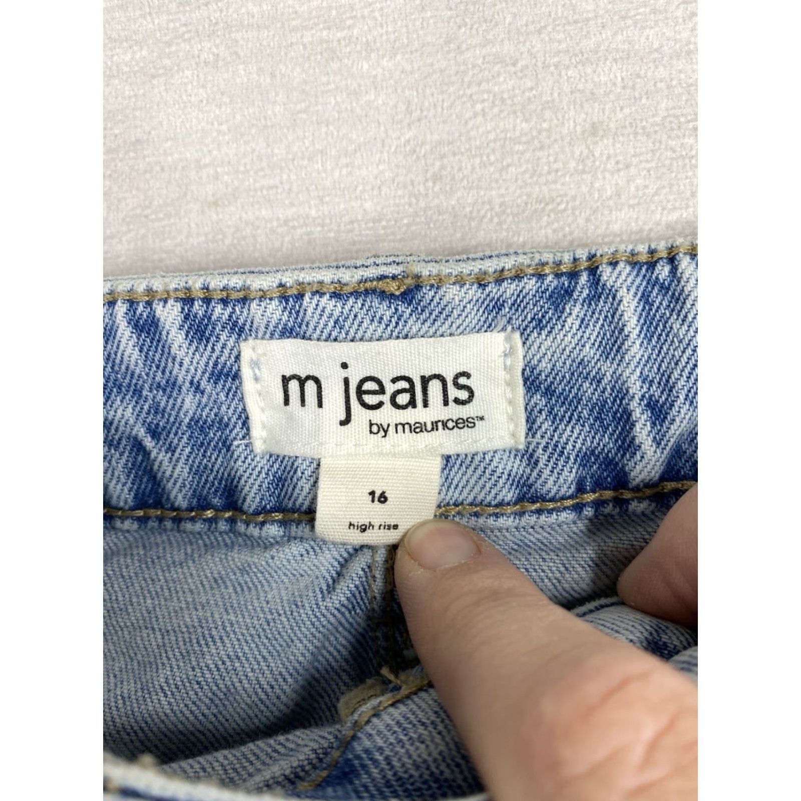 Maurices M Jeans Skirt Womens 16 Acid Wash Slit Front Stretch Denim Midi 90s Bohemian Vintage No N/A