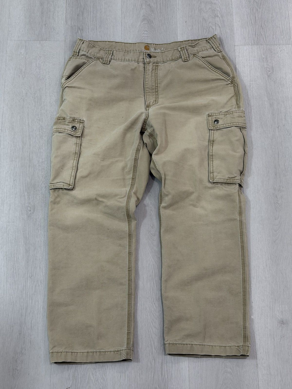 Carhartt Vintage Carhartt Cargo Relaxed Fit 38x30 Workwear Tan Brown Size US 38 / EU 54 - 5 Thumbnail
