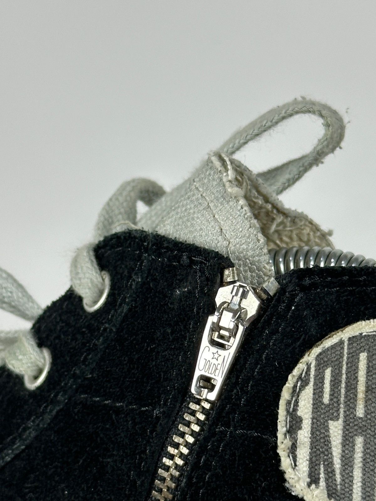 Golden Goose Golden Goose Francy Black Suede High Top Sneakers Size US 7 / EU 40 - 22 Thumbnail