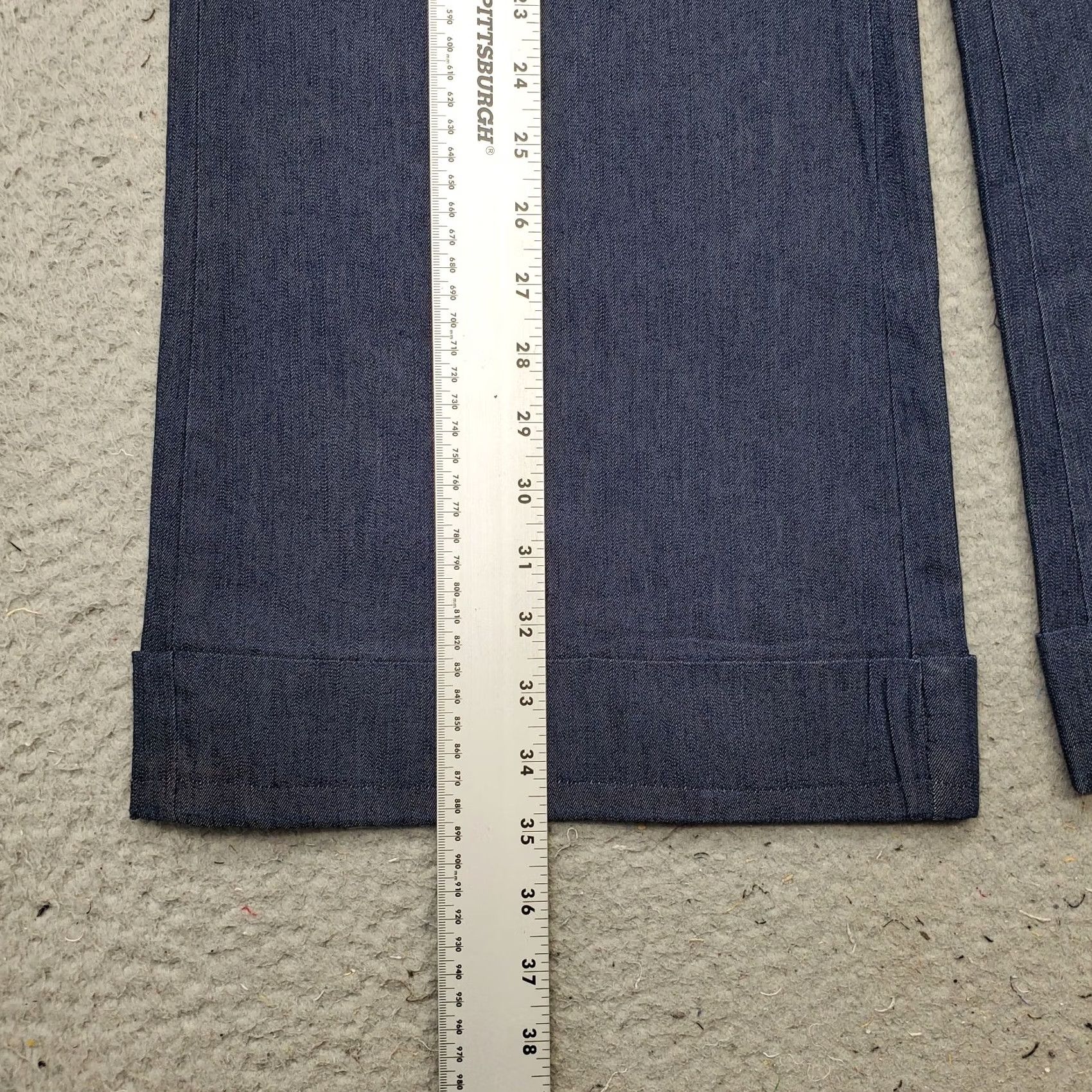Vintage Elle Denim Pants Womens 12 Blue Stretch Comfort Boho Wide-Leg Medium Wash Size 12 Womens Pants Size 34" / US 12 / IT 48 - 3 Thumbnail