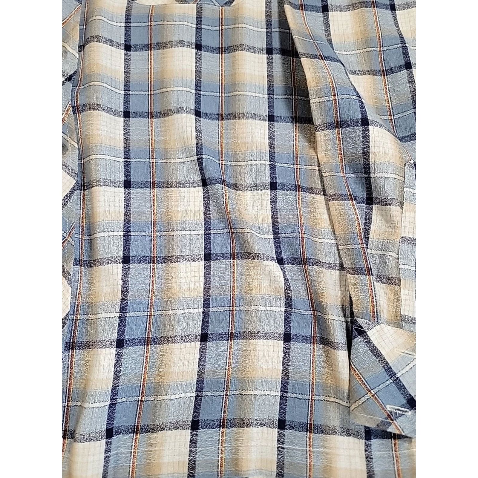 Vintage VINTAGE Kennington Shirt Button Front Long Sleeve Mens Blue/Brown Plaid Large 70s Size US L / EU 52-54 / 3 - 2 Thumbnail