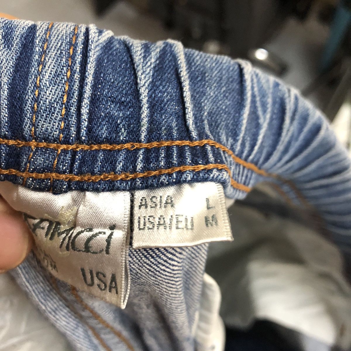 Gramicci Gramicci Blue ripped distressed Denim Pants #A2135 Size US 31 - 21 Thumbnail