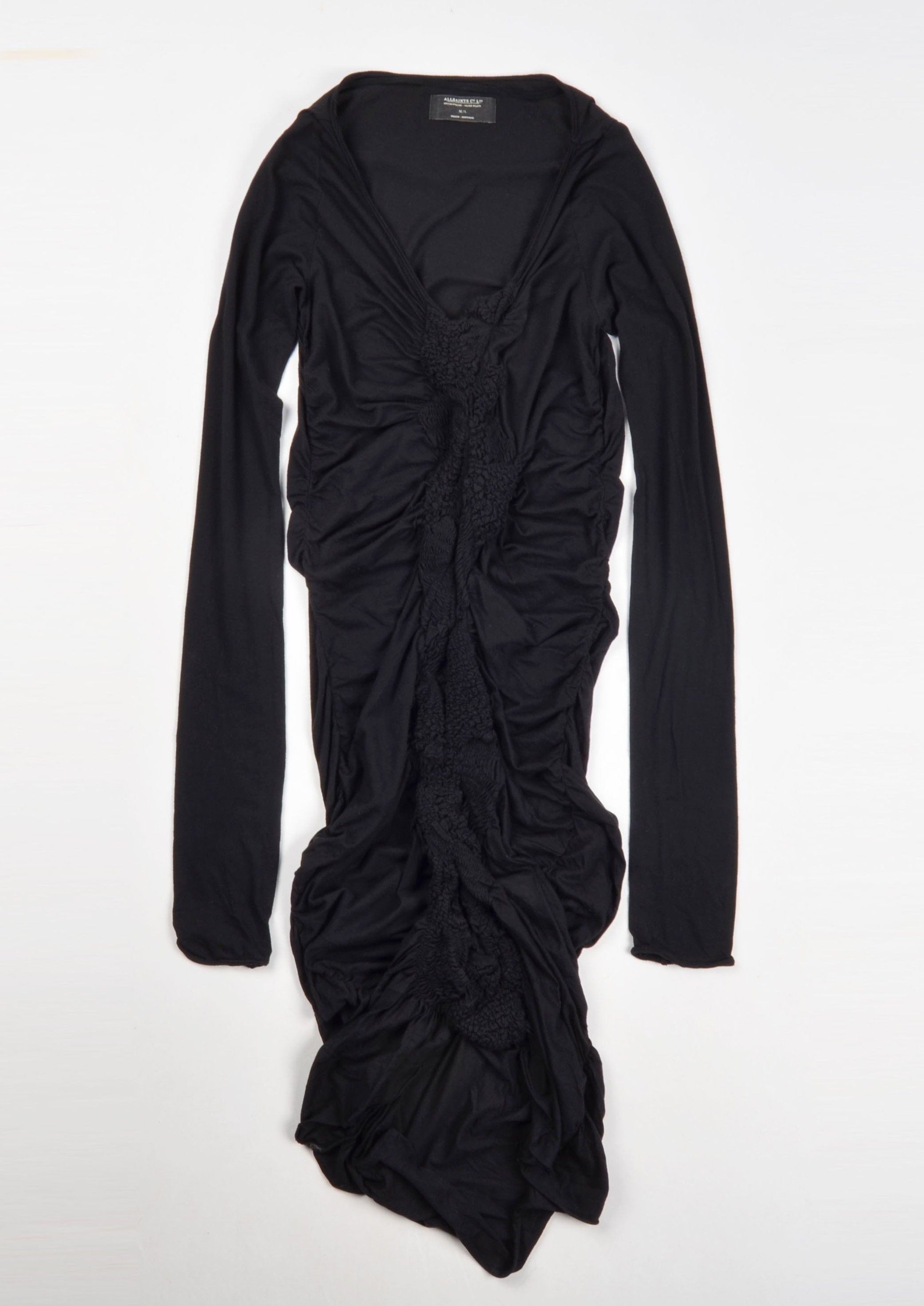 Allsaints Allsaints Avant-garde Ruched Bodycon Midi Dress Size M / US 6-8 / IT 42-44 - 4 Thumbnail