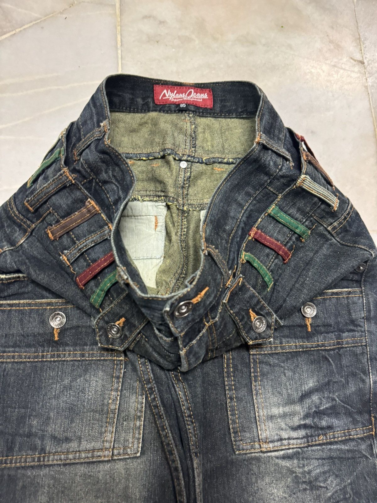 Seditionaries 💥DOUBLE WAIST💥90's NYLUS BUSHPANT DOUBLE WAIST SICK CLAWMARK Size US 31 - 9 Thumbnail
