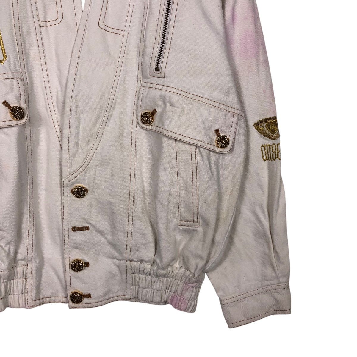 Japanese Brand × Vintage 📌Vintage Bomber Jacket Angelo Embroidered Big Logo Size US L / EU 52-54 / 3 - 7 Thumbnail