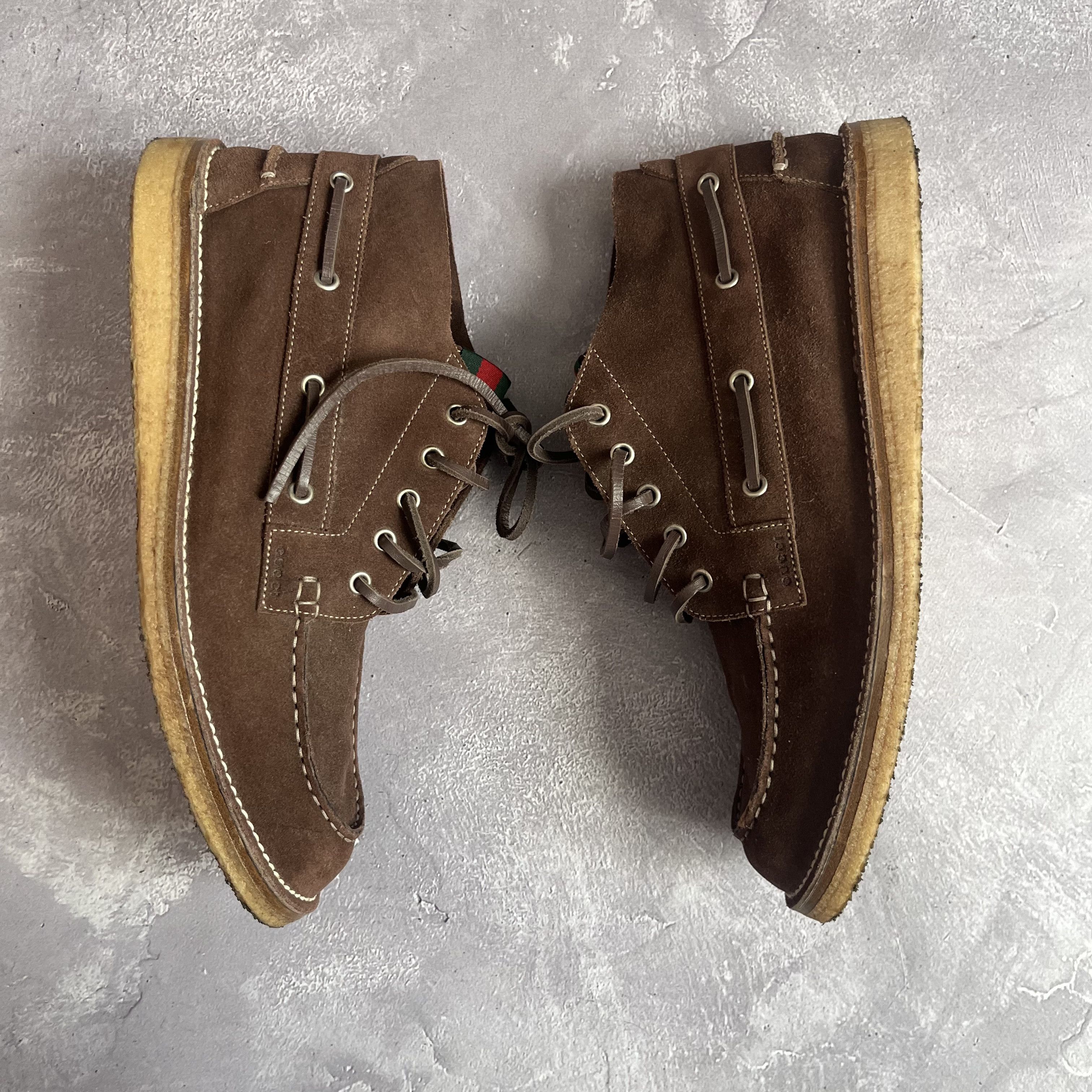 Gucci Gucci Suede Moc Toe Chukka Boots Brown Crepe Sole Size US 10 / EU 43 - 3 Thumbnail