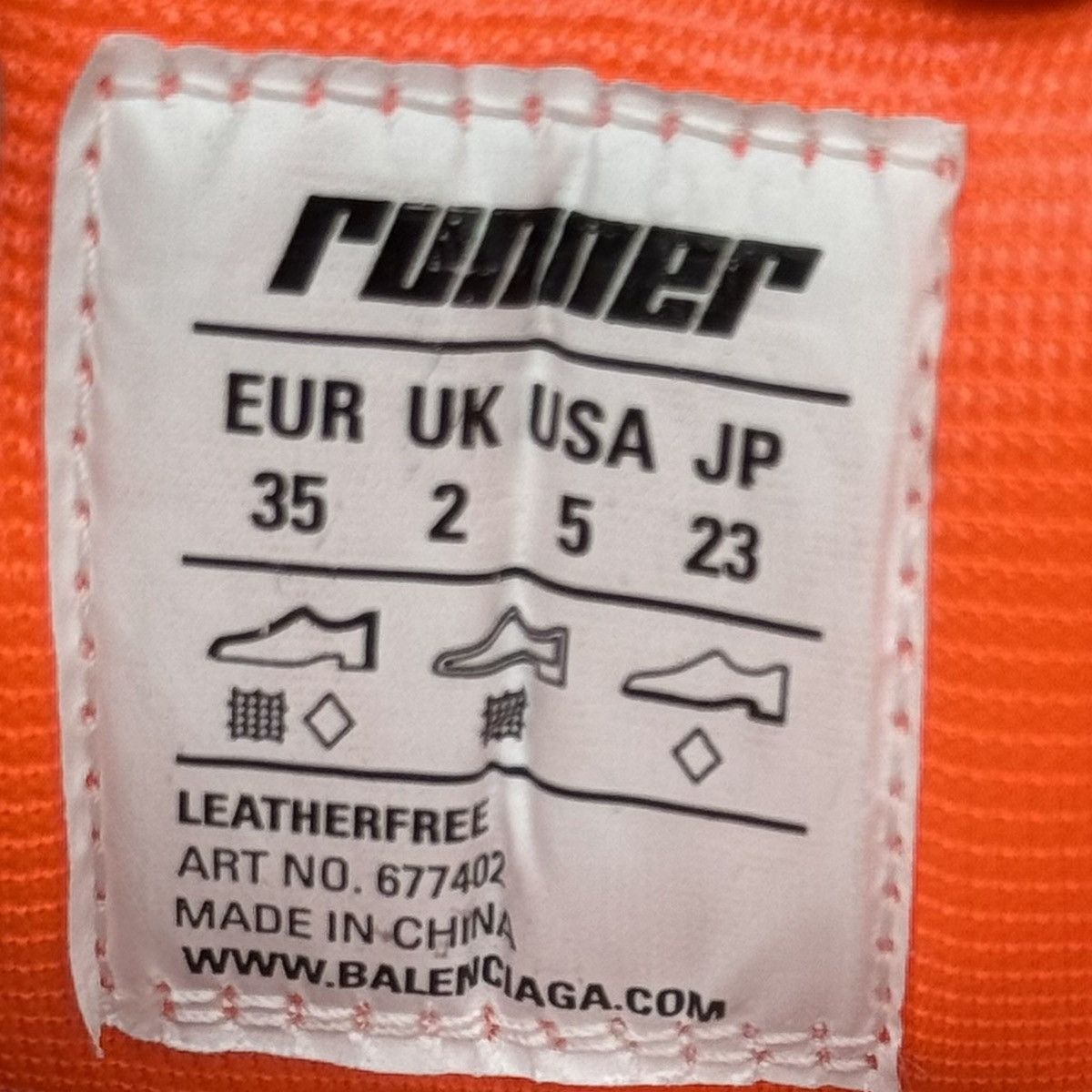 Balenciaga Balenciaga Runner White / Tangerine Size US 5 / IT 35 - 6 Thumbnail