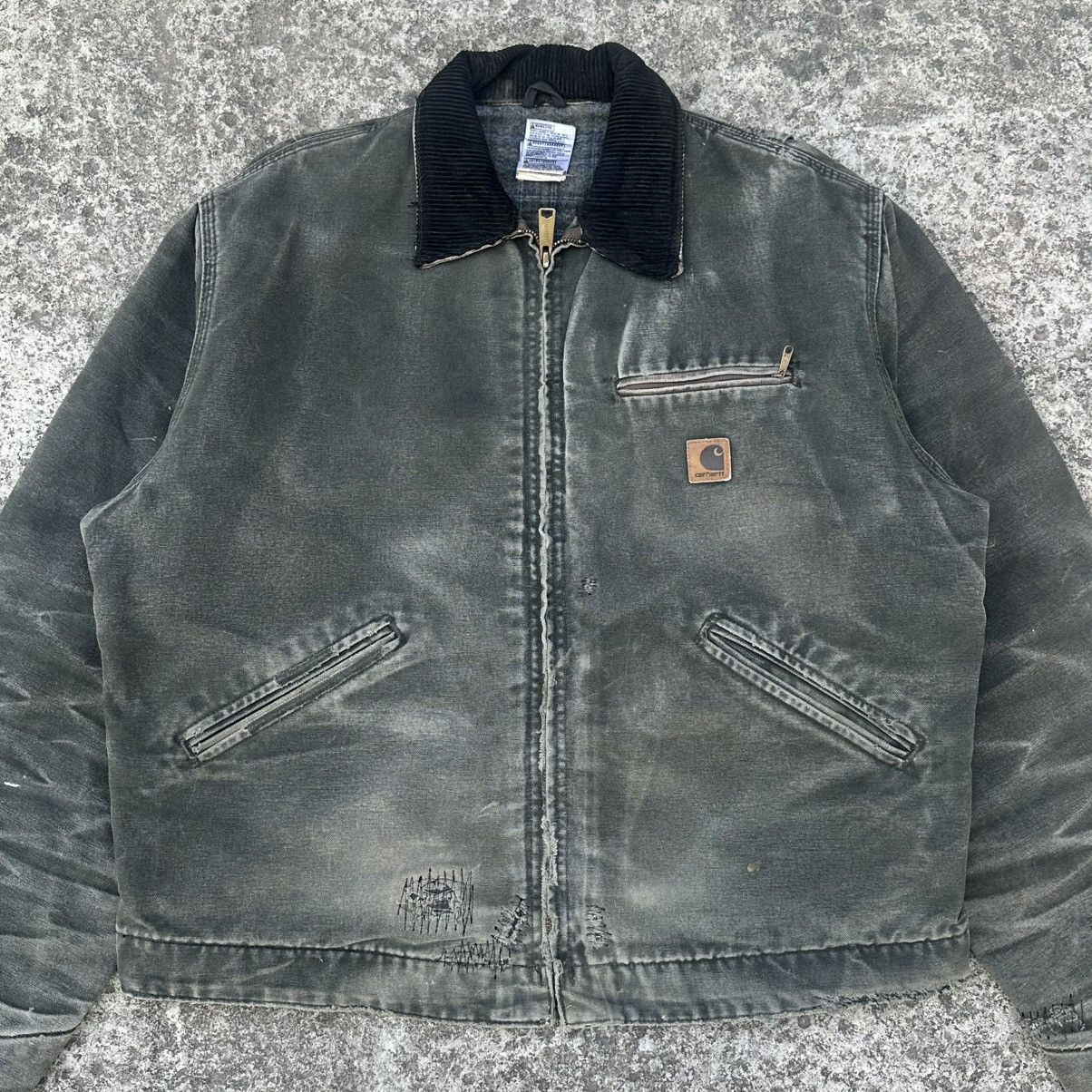 Carhartt Crazy Vintage 00s Faded Carhartt Detroit Jacket J97 MOS Size US L / EU 52-54 / 3 - 2 Thumbnail