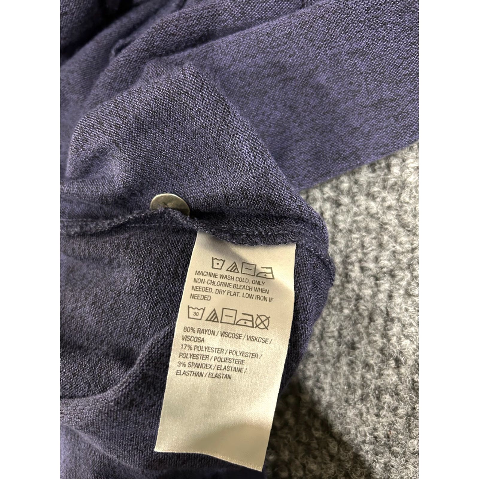 Vintage Susan Graver Cardigan Sweater Women's XL Navy Blue Knit Stretch Pockets Casual All Seasons Regular Sleeve Button Front Size XL / US 12-14 / IT 48-50 - 6 Thumbnail
