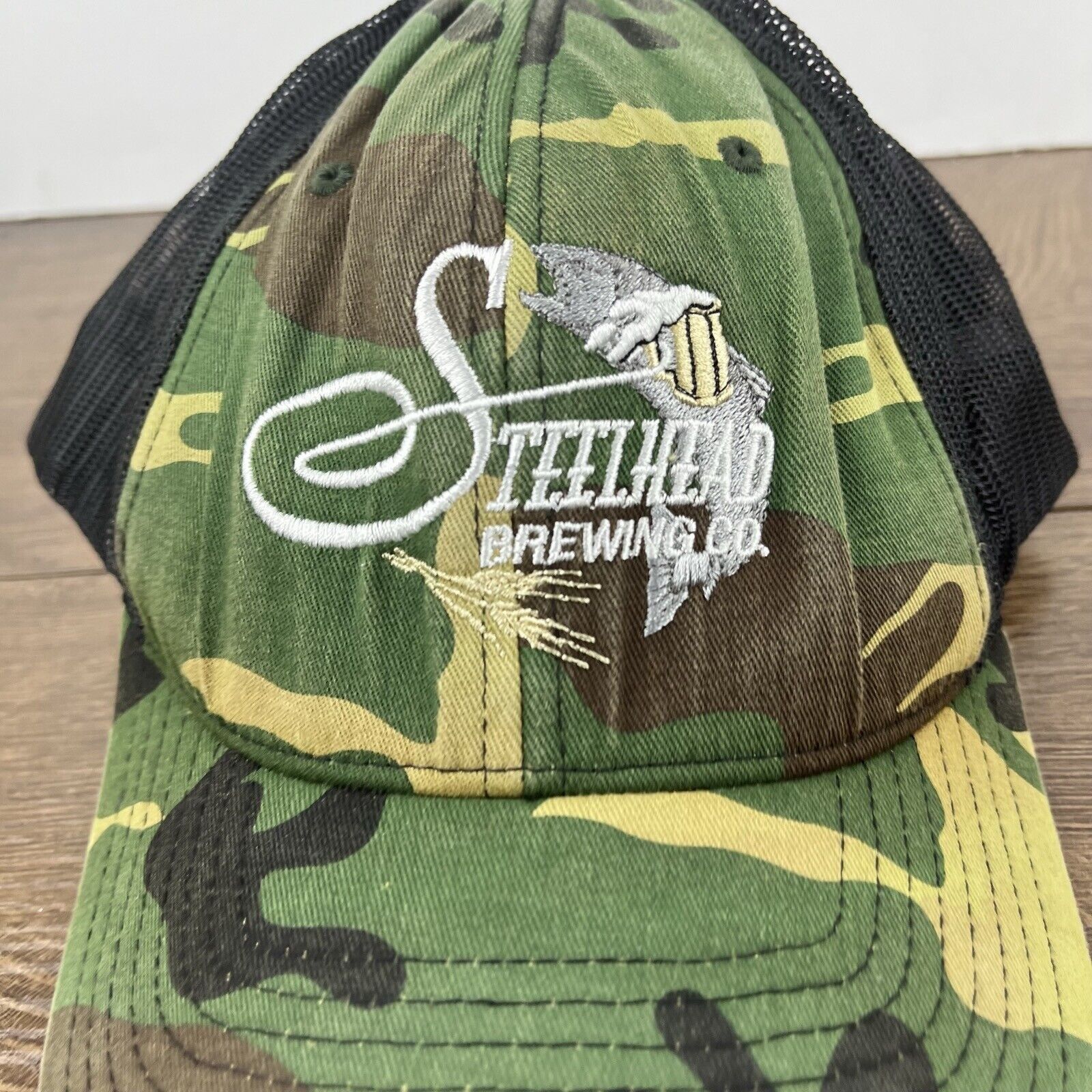 Other Steelhead Brewing Hat Adjustable Hat Camo Adjustable Hat Gre Size ONE SIZE - 7 Thumbnail