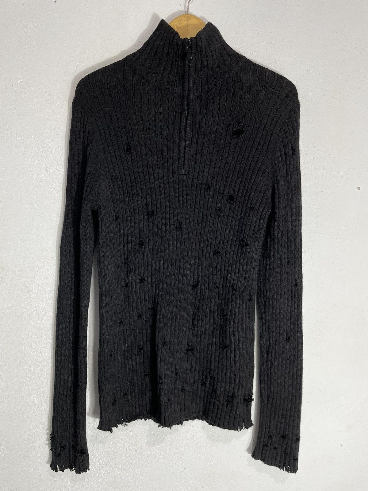If Six Was Nine Japan Distressed Zip Knitt Jacket ifsix lgb kmrii style Size US M / EU 48-50 / 2 - 1 Thumbnail
