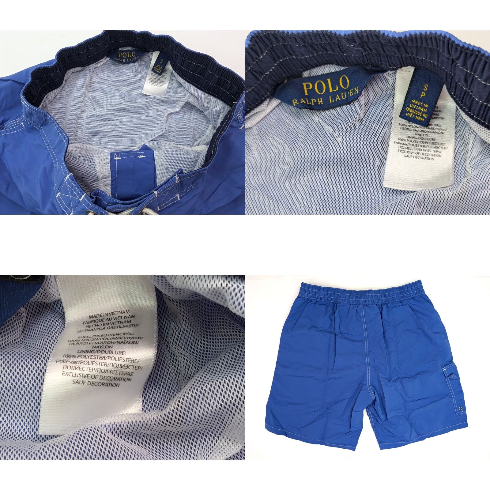 Polo Ralph Lauren Polo Ralph Lauren Cargo Swim Trunks Men S Blue Lined Drawstring Size US S / EU 44-46 / 1 - 8 Thumbnail
