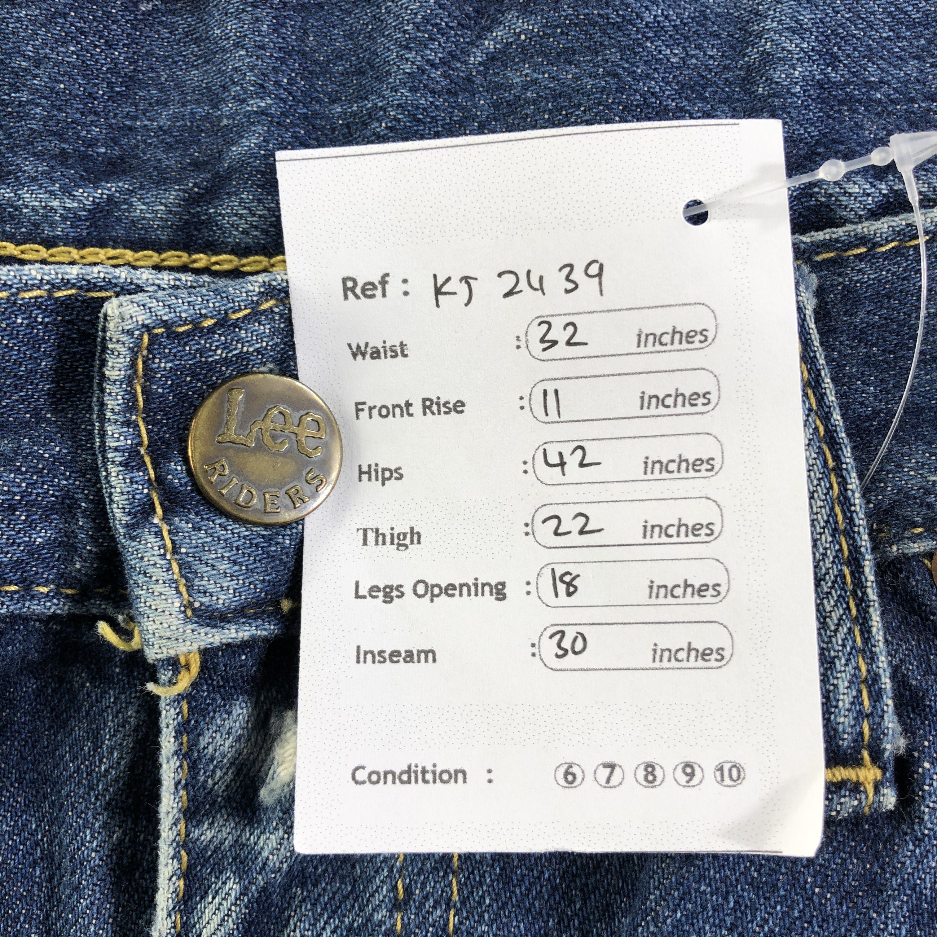 Lee Distress Vintage Lee Riders Jeans Flare Denim KJ2439 Size US 32 / EU 48 - 12 Thumbnail