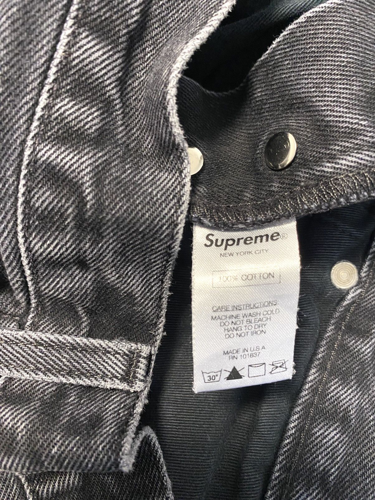 Supreme Supreme Dark Grey Cotton Slim Jeans Size:30 Size US 30 / EU 46 - 10 Thumbnail
