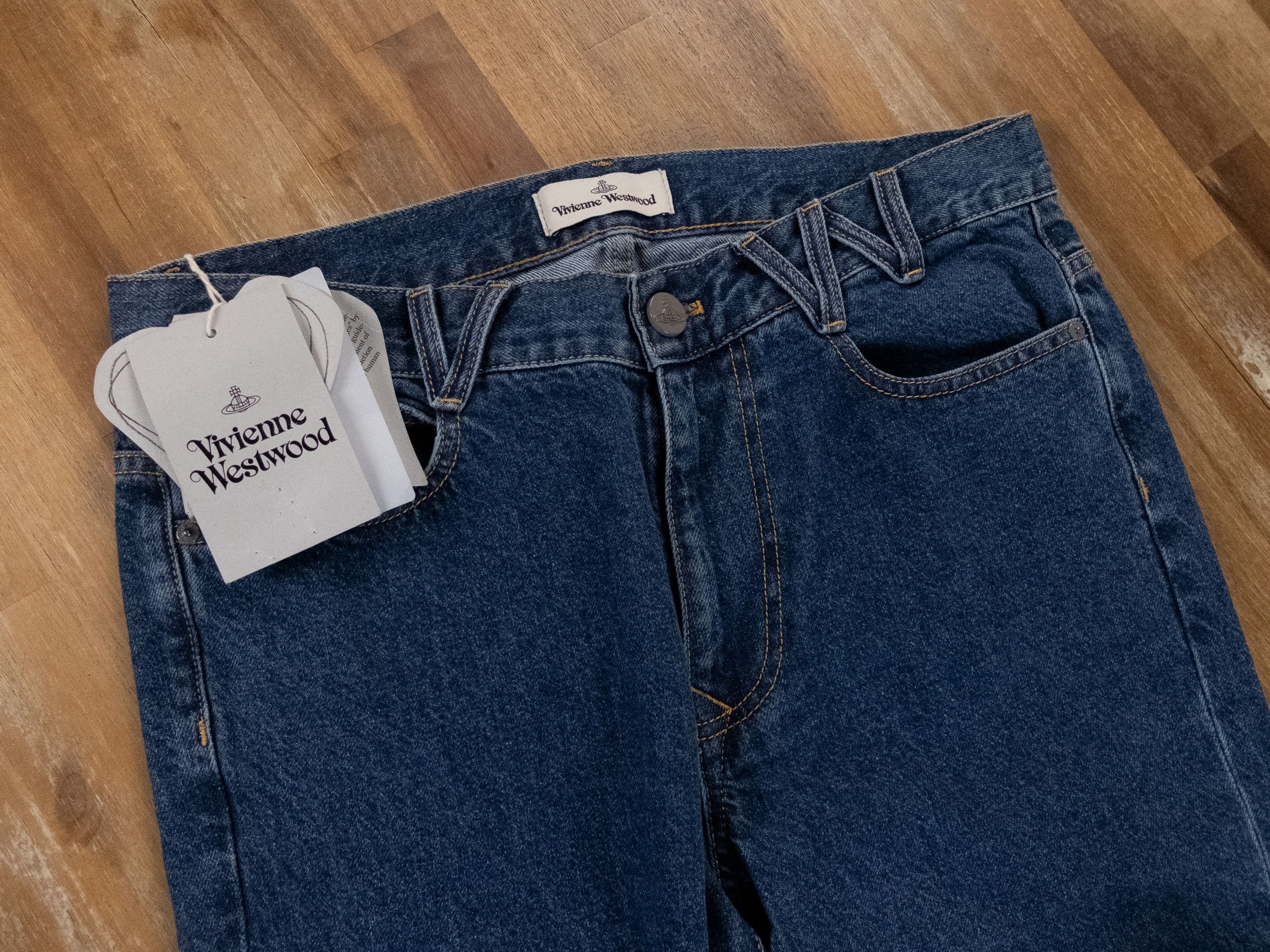 Vivienne Westwood VIVIENNE WESTWOOD tapered spray VW logo print jeans 32 Size US 32 / EU 48 - 5 Thumbnail