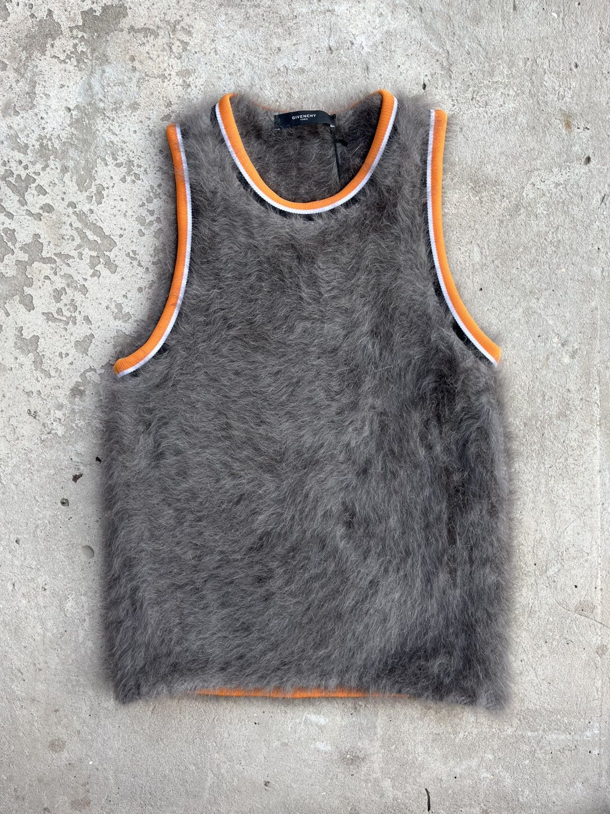 FW14 Givenchy Runway NWT Fur/Faux Basketball Sweater Vest