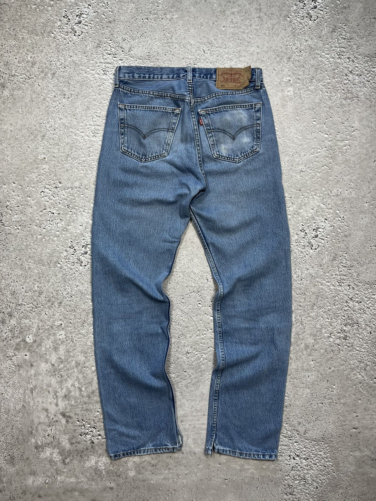Levi's Levi’s 501 Light Blue Jeans 32x34 Made in Spain Paint Marks Size US 32 / EU 48 - 1 Thumbnail