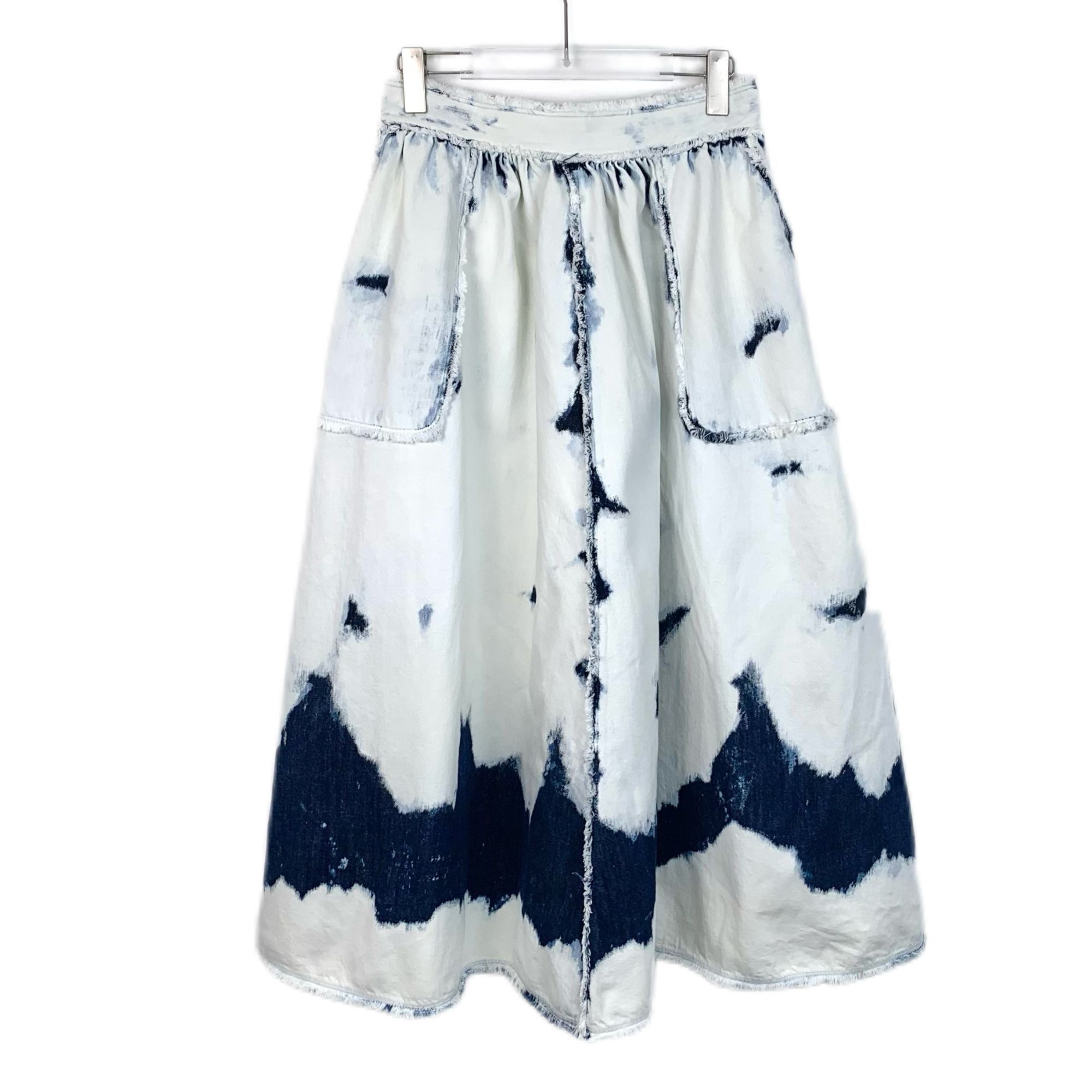 Dior Dior Tie-Dye Maxi Skirt With Pockets & Frayed Hem Size M / US 6-8 / IT 42-44 - 1 Thumbnail