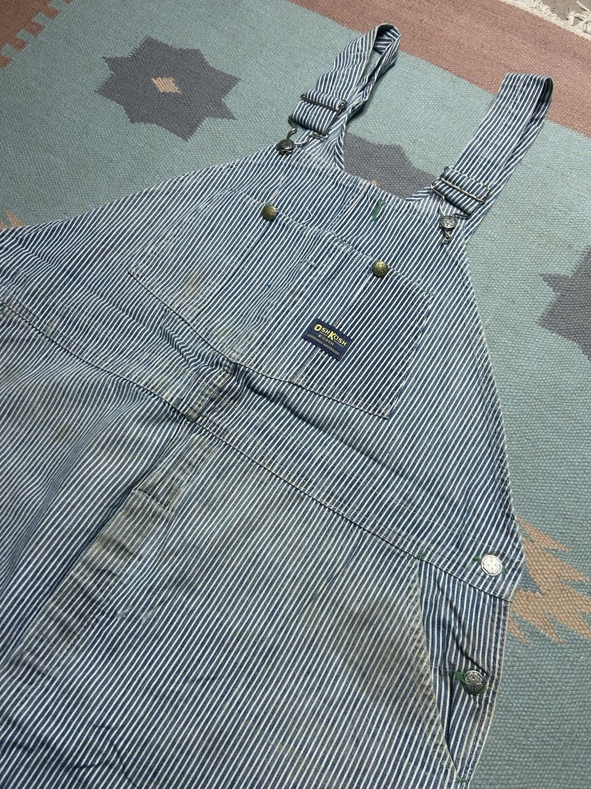 Vintage Vtg Oshkosh overalls hickory engineer stripe vestbak 50x30 Size US 44 / EU 60 - 7 Thumbnail