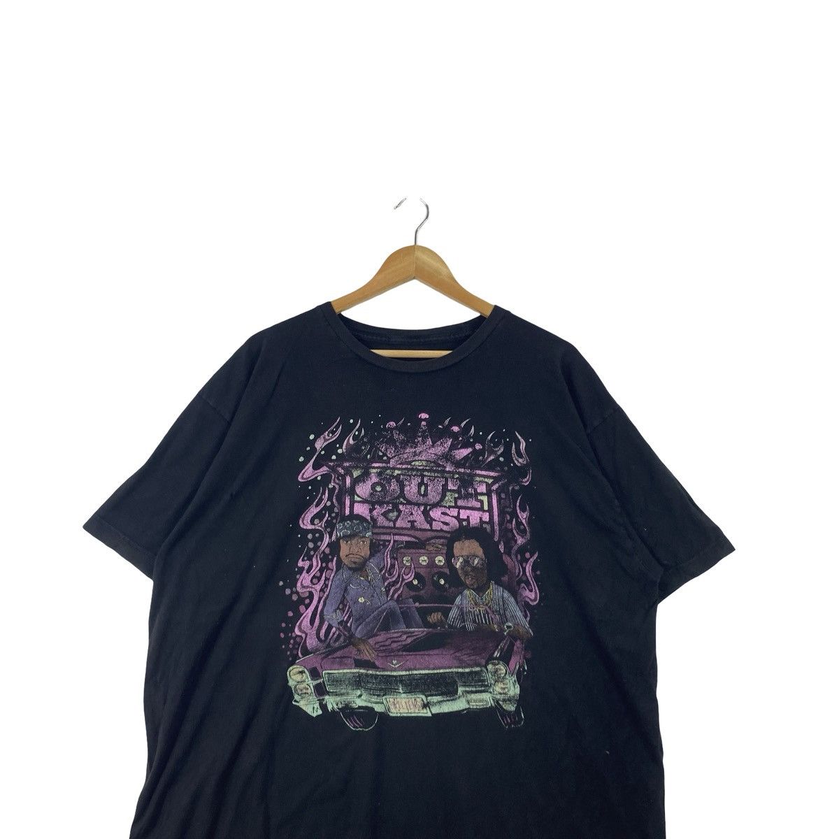 Vintage Vintage OUTKAST GRAPHIC Flame Car Print Hip Hop Size US XXL / EU 58 / 5 - 2 Thumbnail