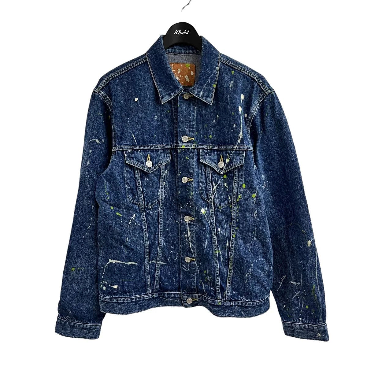 Image of Yohji Yamamoto Pour Homme 23Aw Splattered Jacket in Indigo, Men's (Size 2XL)