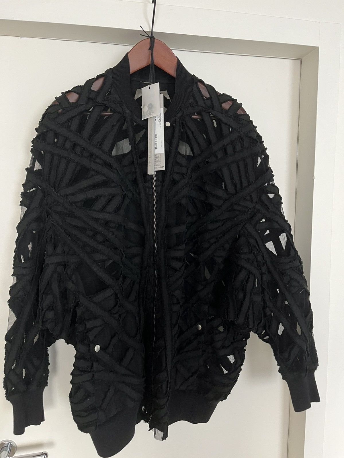 Rick Owens 3105€ Peter Flight Bomber Jacket Tulle 🆕 Size L / US 10 / IT 46 - 10 Thumbnail
