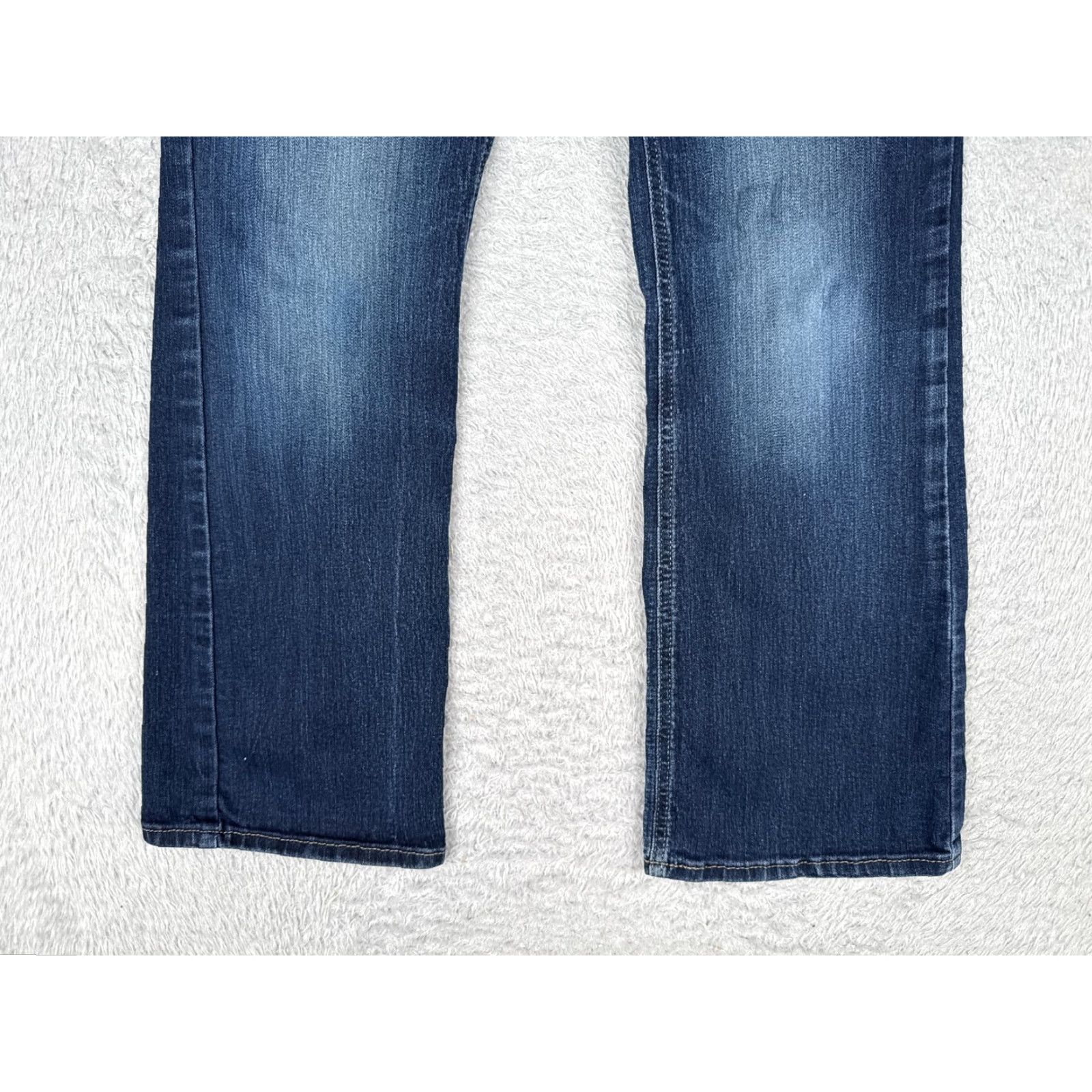 Lee Lee Riders Jeans Womens 6P Blue Dark Wash Midrise Bootcut Stretch Denim Petite Size 28" / US 6 / IT 42 - 2 Thumbnail
