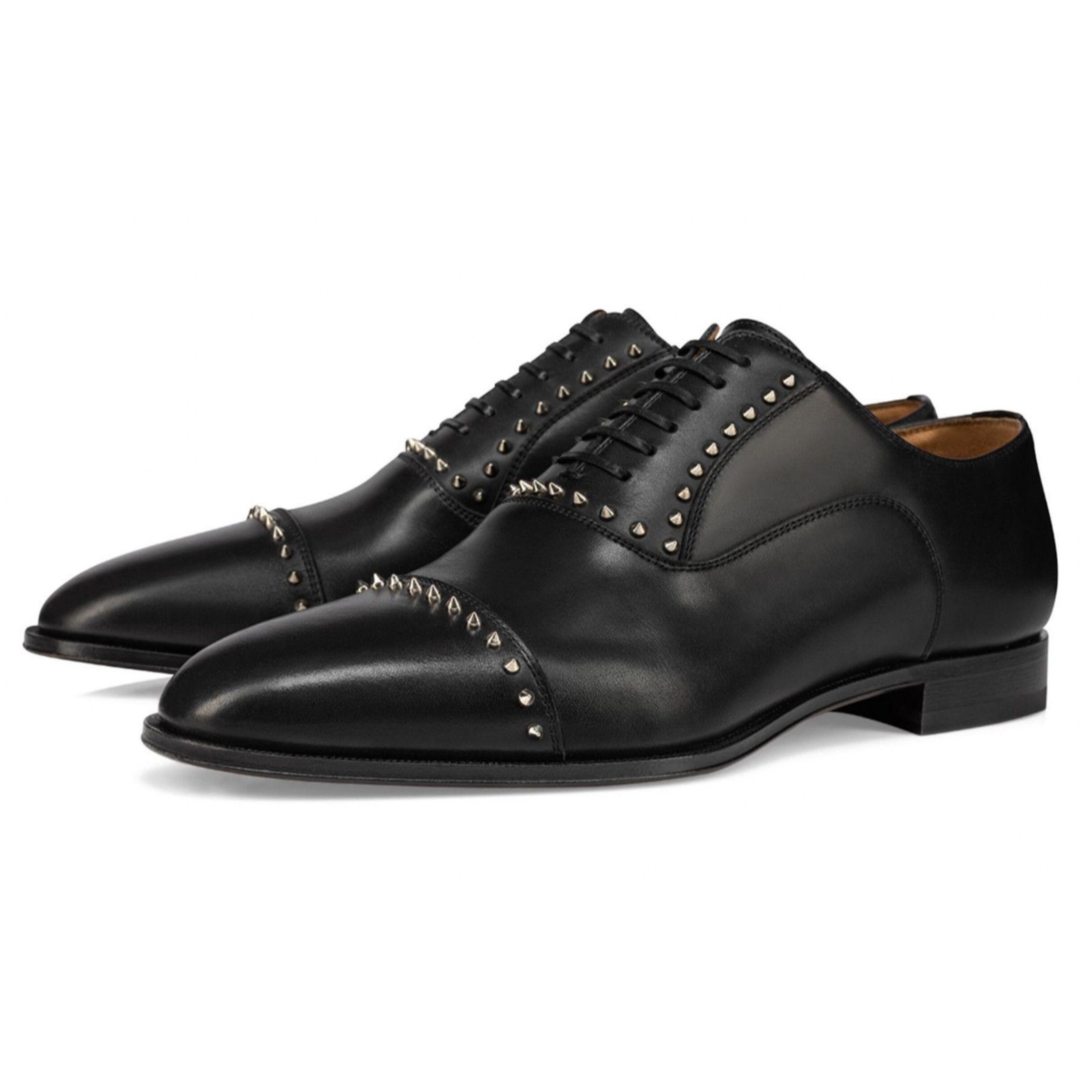 Christian Louboutin Christian Louboutin Leather Spike Oxford Dress Loafer 40 7 Size US 7 / EU 40 - 1 Thumbnail