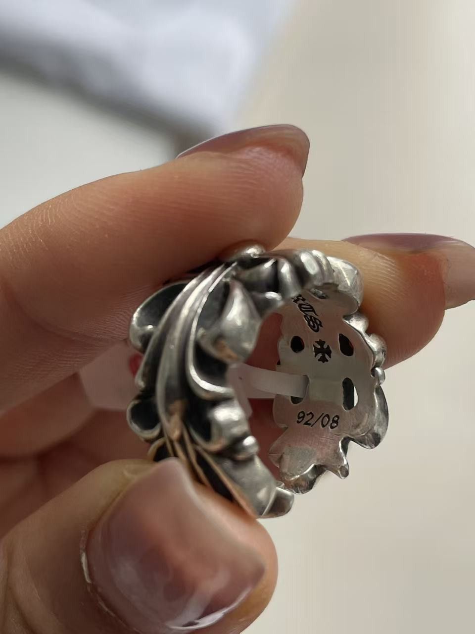 Chrome Hearts Chrome Hearts Silver Floral Cross Ring Size ONE SIZE - 5 Thumbnail