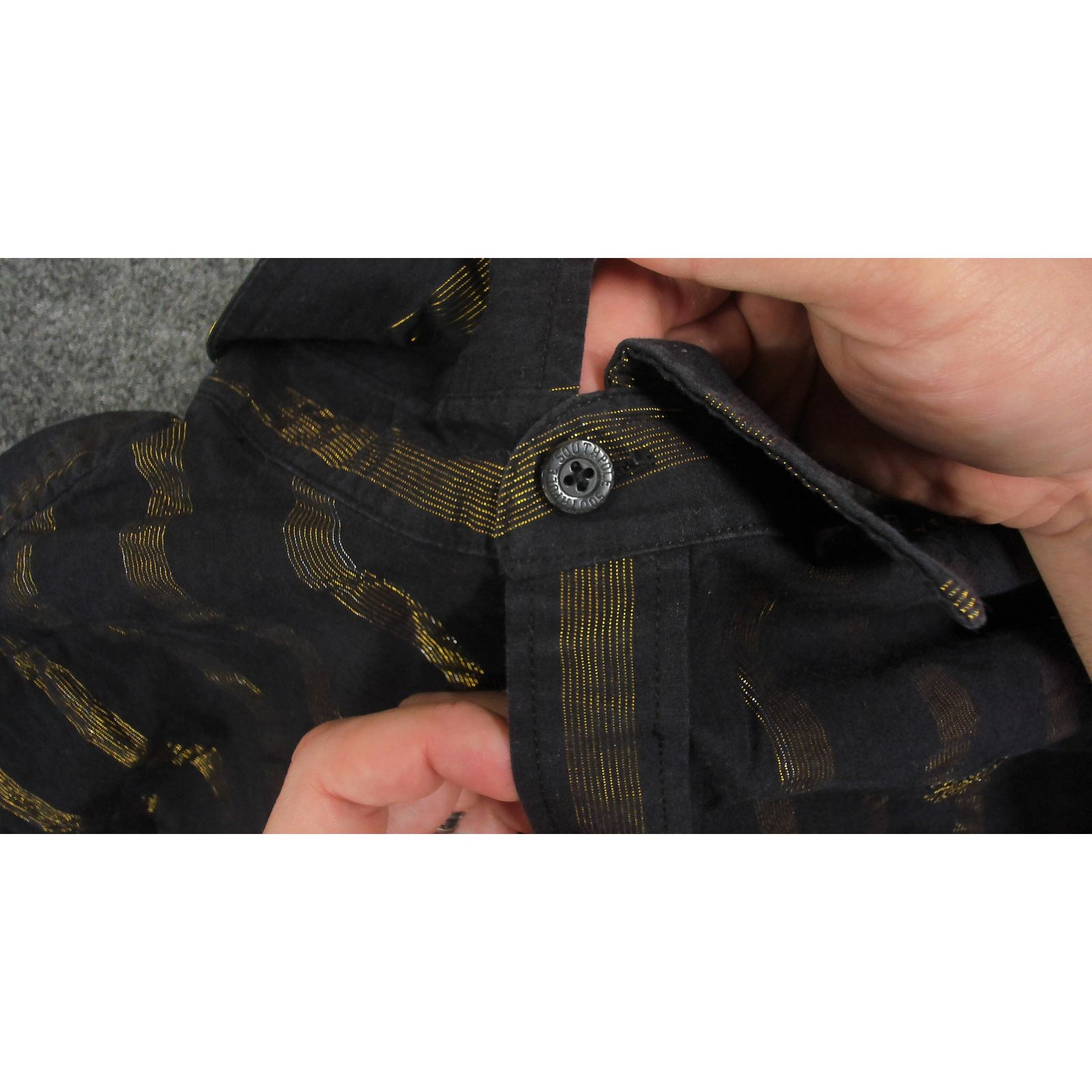 Southpole South Pole Vintage Y2K Metal Thunder Lurex Striped Shirt XXL Size US XXL / EU 58 / 5 - 10 Thumbnail