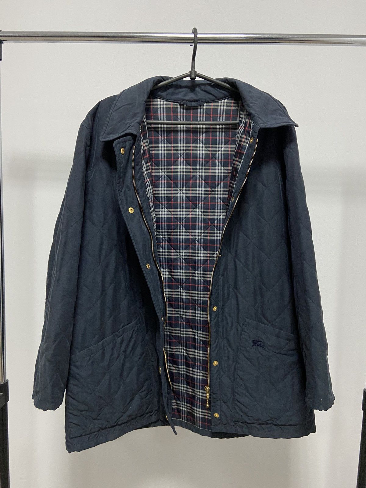 Burberry × Vintage Burberry 90s Vintage small Logo Jacket Nylon Quilted Size US L / EU 52-54 / 3 - 1 Thumbnail