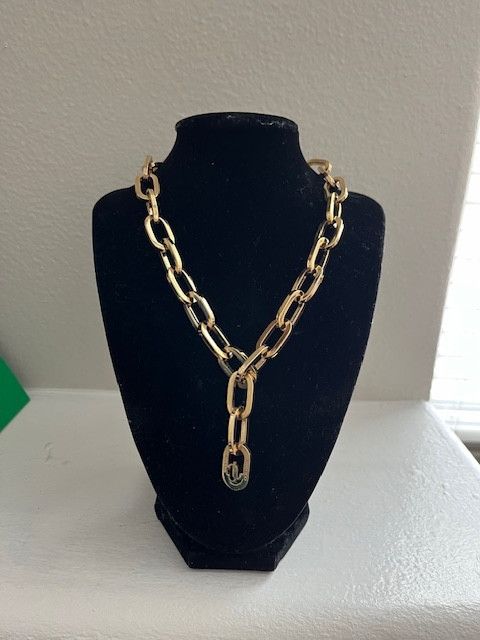 Jimmy Choo Jimmy Choo Goldtone Chunky Lariat Necklace Size ONE SIZE - 1 Thumbnail