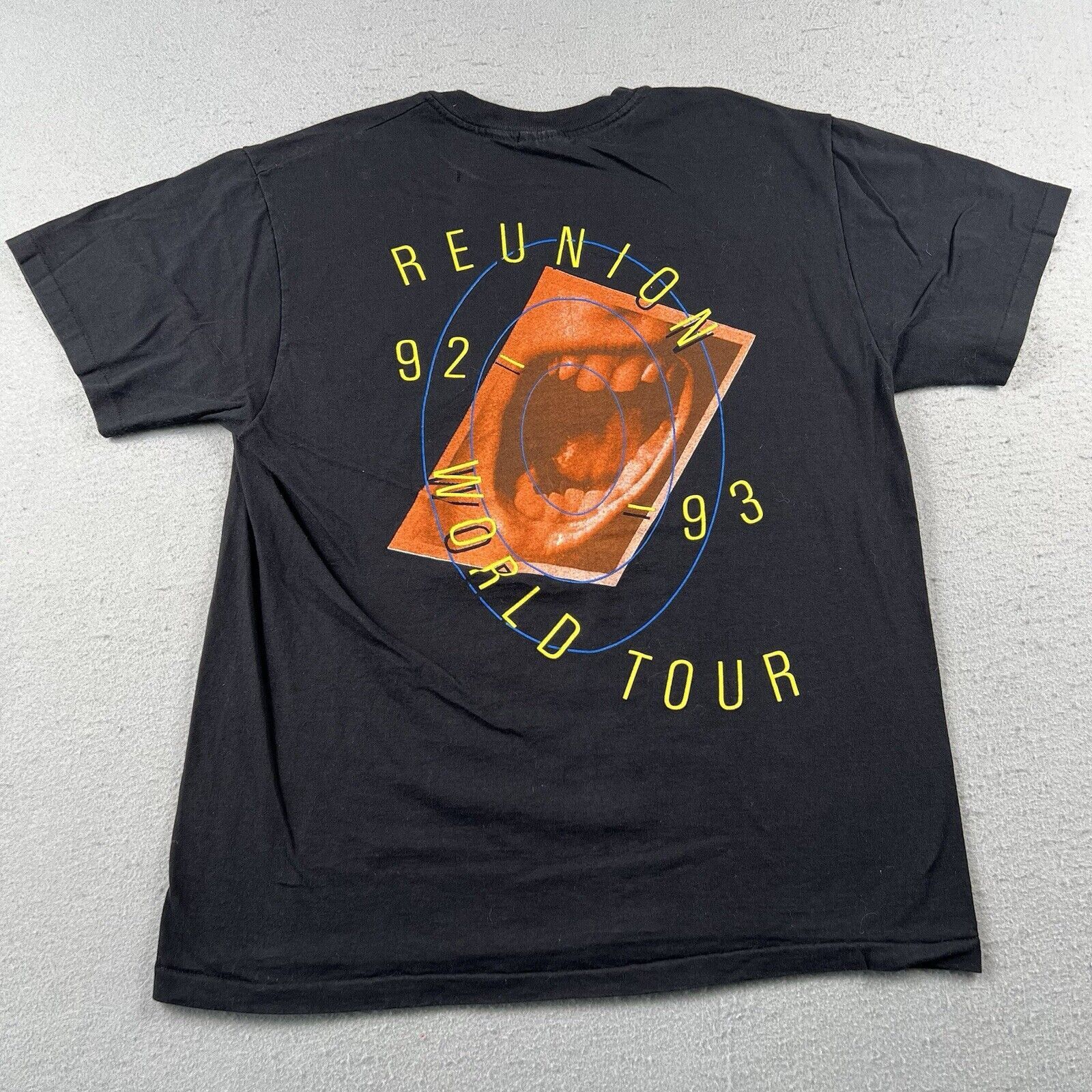 Hanes 1992 Foreigner Reunion World Tour Shirt Large Black Size US L / EU 52-54 / 3 - 22 Thumbnail