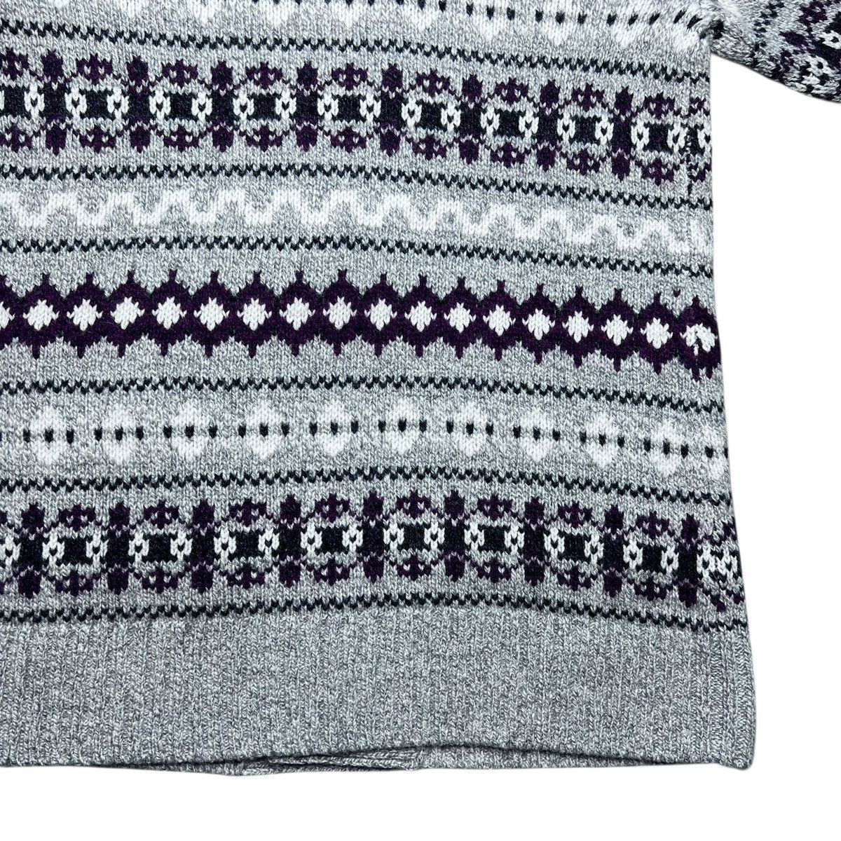 L.L. Bean NWT LL Bean 100% Lambs Wool Fair Isle Long Sweater Cardigan Size L / US 10 / IT 46 - 13 Thumbnail