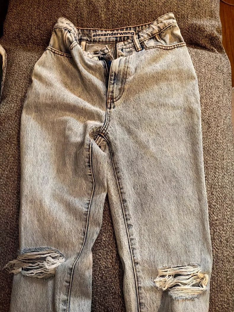 Alexander Wang Alexander Wang Distressed Blue Jeans- Size 26" / US 2 / IT 38 - 1 Thumbnail