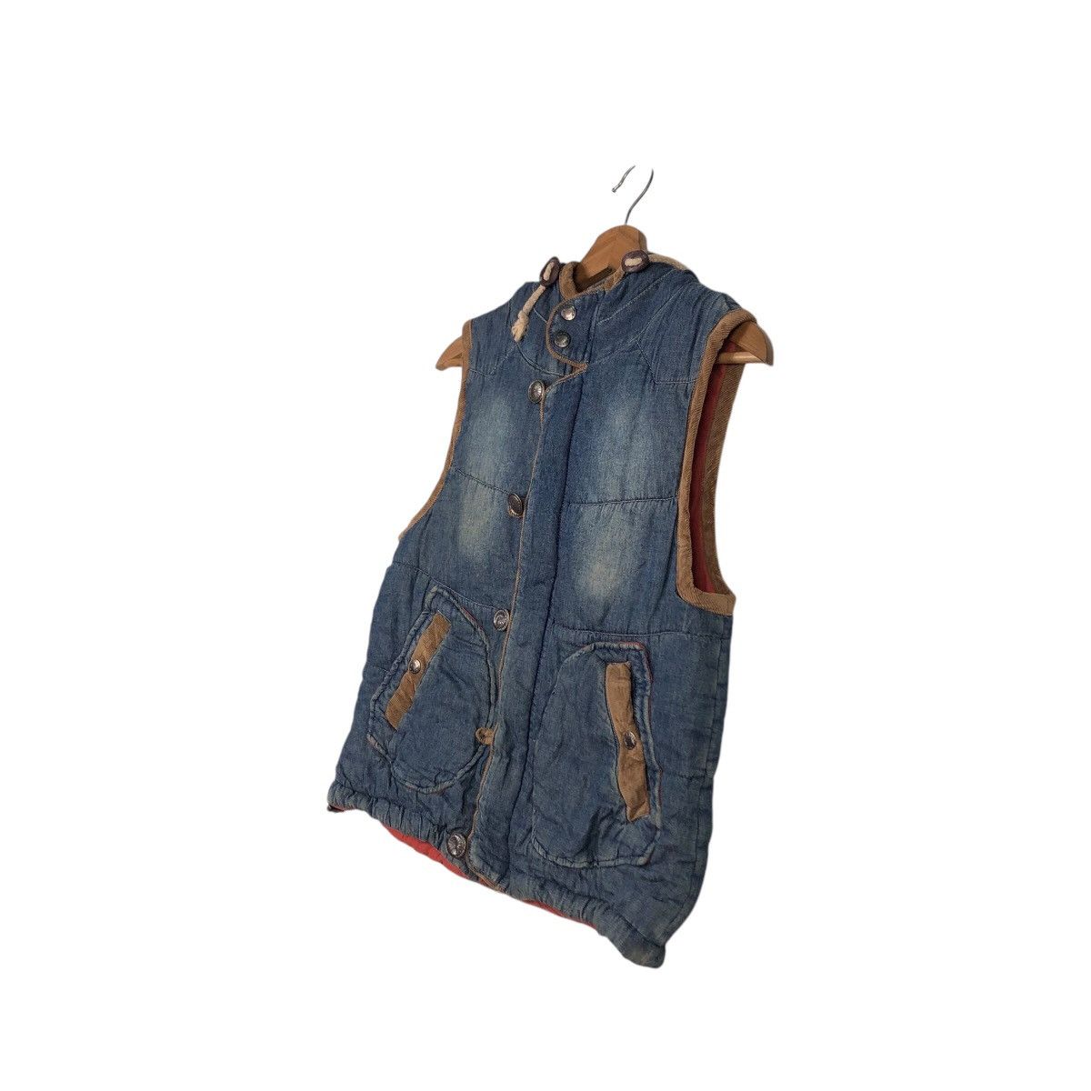 Hysteric Glamour 📌Vintage Biker Denim Vest Hoodie Multi Pocket Size US M / EU 48-50 / 2 - 3 Thumbnail