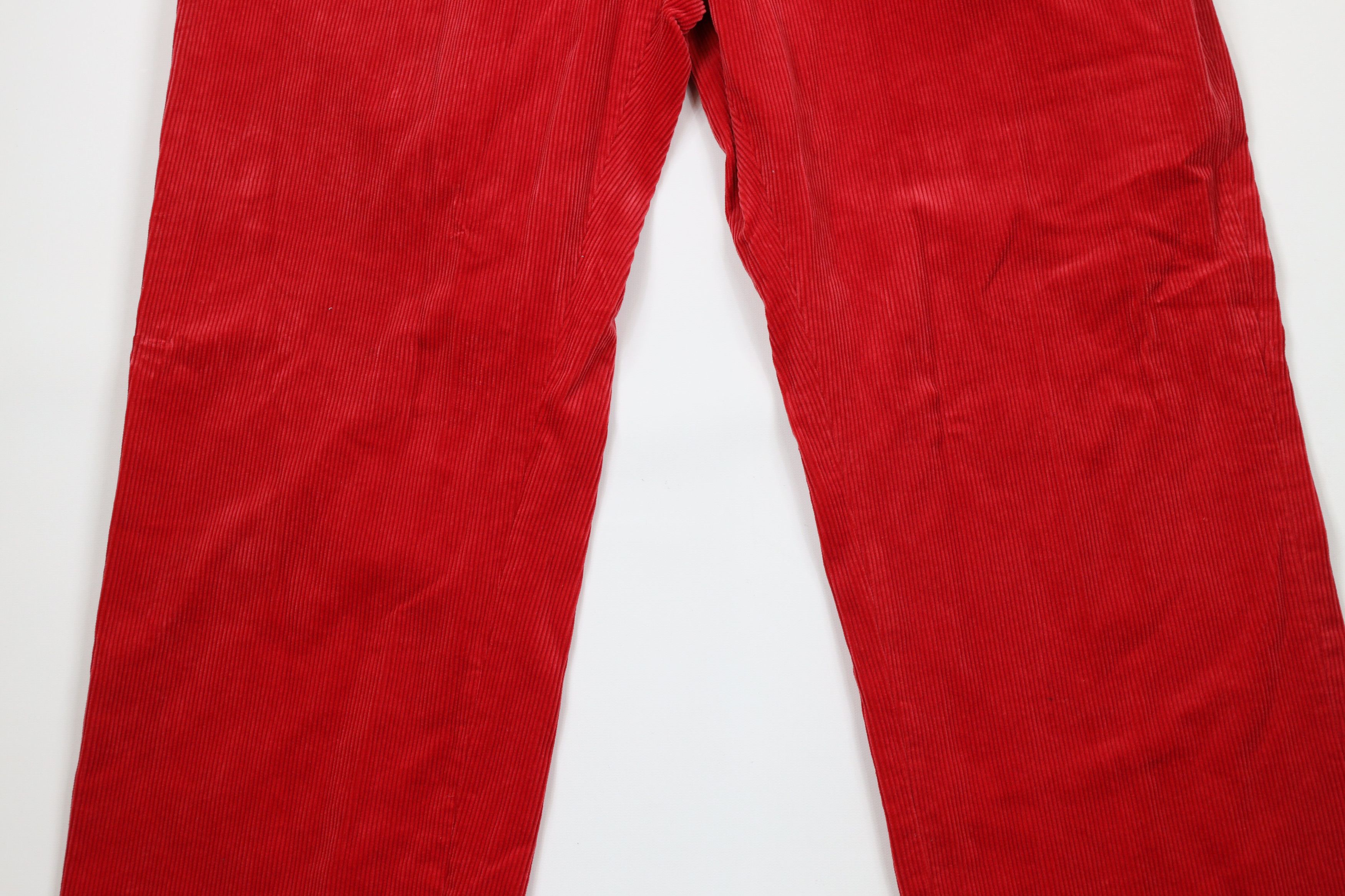 Ralph Lauren × Vintage Vintage 90s Ralph Lauren Wide Leg Corduroy Chino Pants Red Size US 36 / EU 52 - 3 Thumbnail