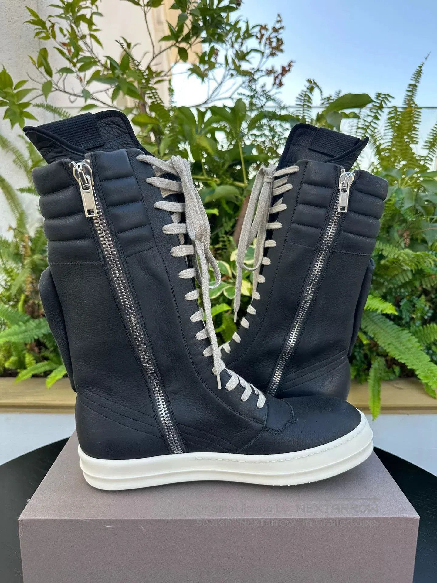 Rick Owens Rick Owens Matte Leather Cargo Boots. Size US 10 / EU 43 - 5 Thumbnail
