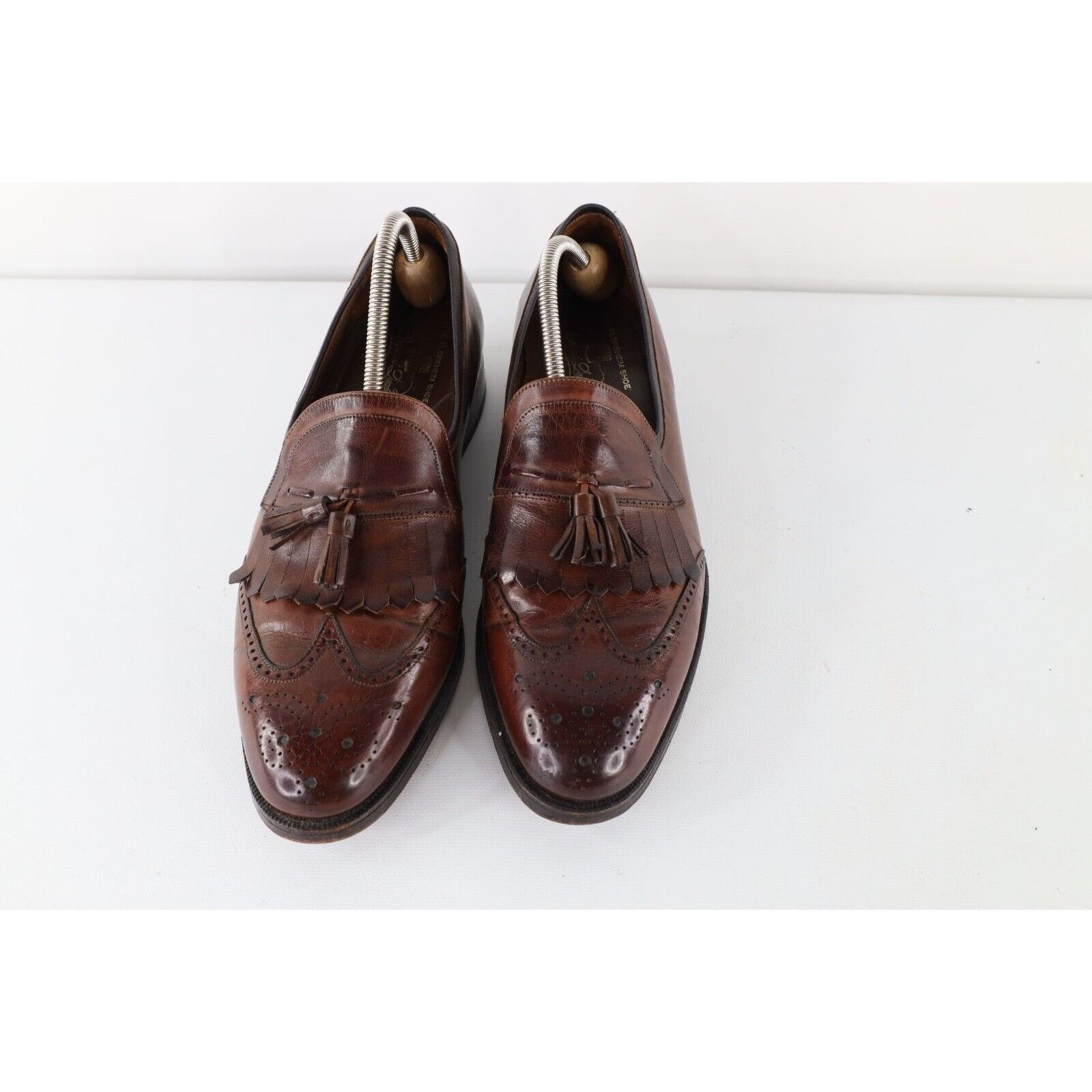 Vintage Vintage 70s Streetwear Leather Fringe Tassel Loafers Size US 11 / EU 44 - 2 Thumbnail