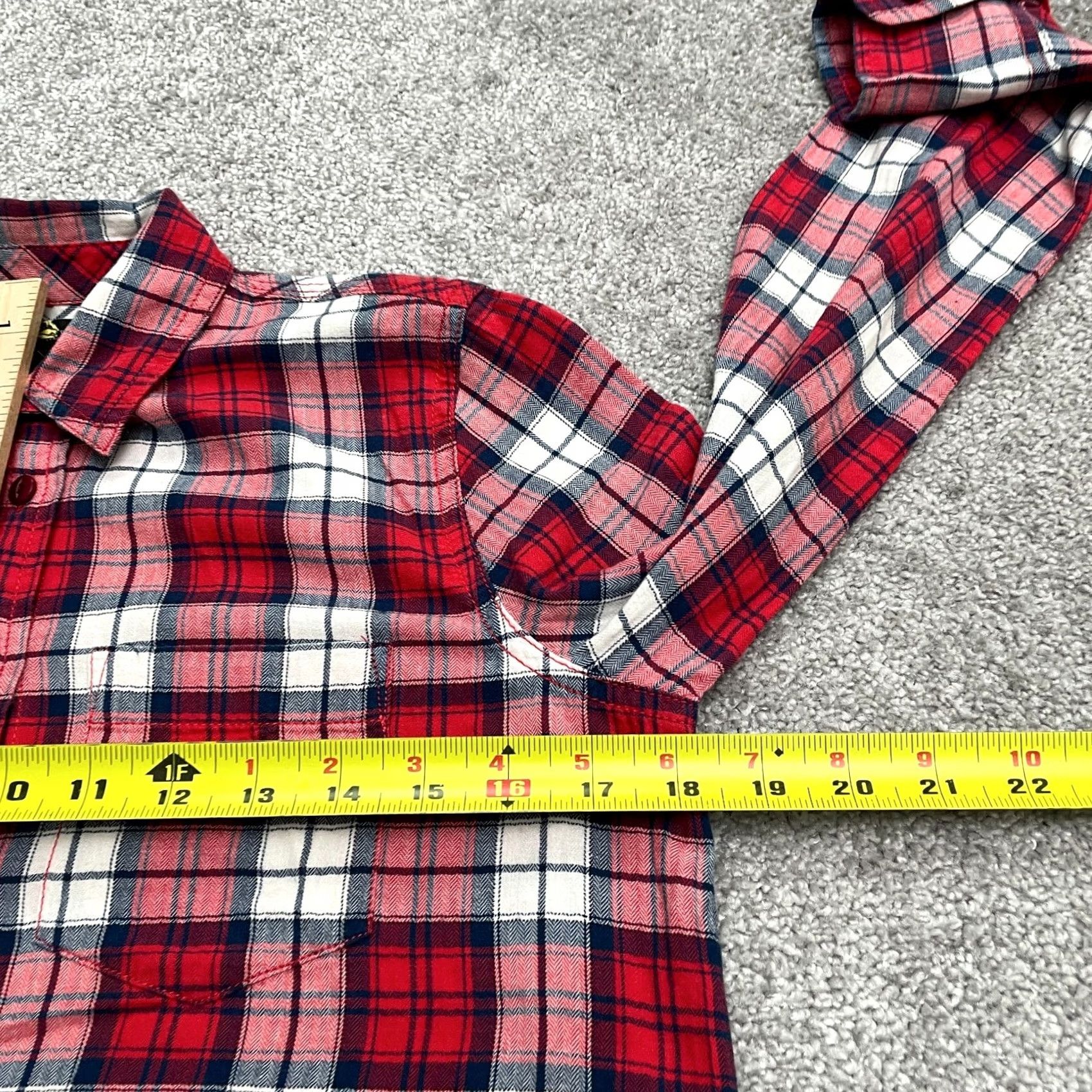 J.Crew J. Crew Shirt Womens 00 Red Plaid Flannel Button-Up Long Sleeve Cotton Casual Shirt Size XXS / US 00 / IT 34 - 7 Thumbnail