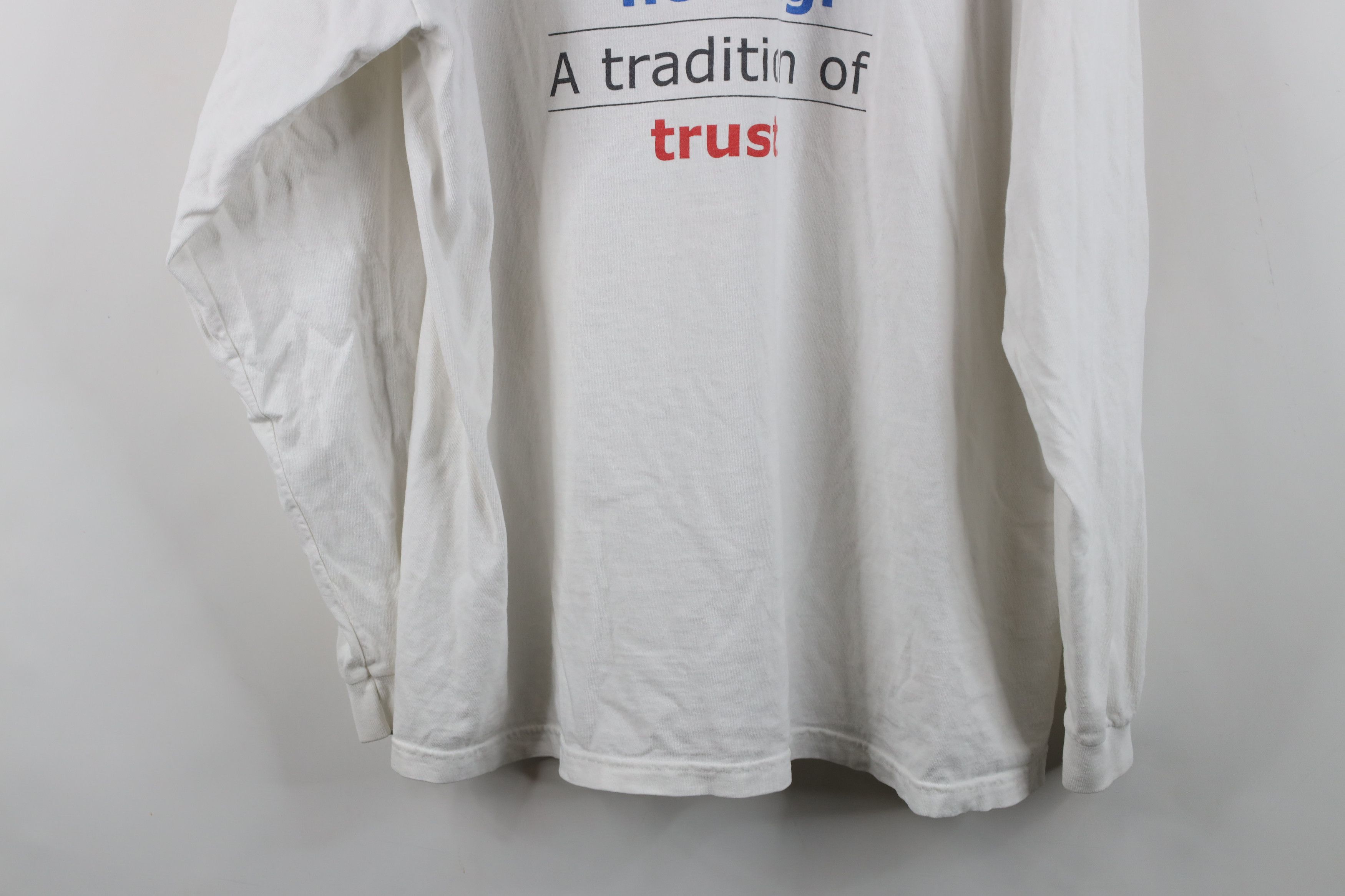 Vintage Vintage 90s Johnson and Johnson Long Sleeve T-Shirt White Size US XL / EU 56 / 4 - 11 Thumbnail