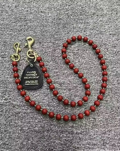 Jewelry Y2K Red Bead Wallet Chain - Cyber Gorpcore Size ONE SIZE - 1 Thumbnail