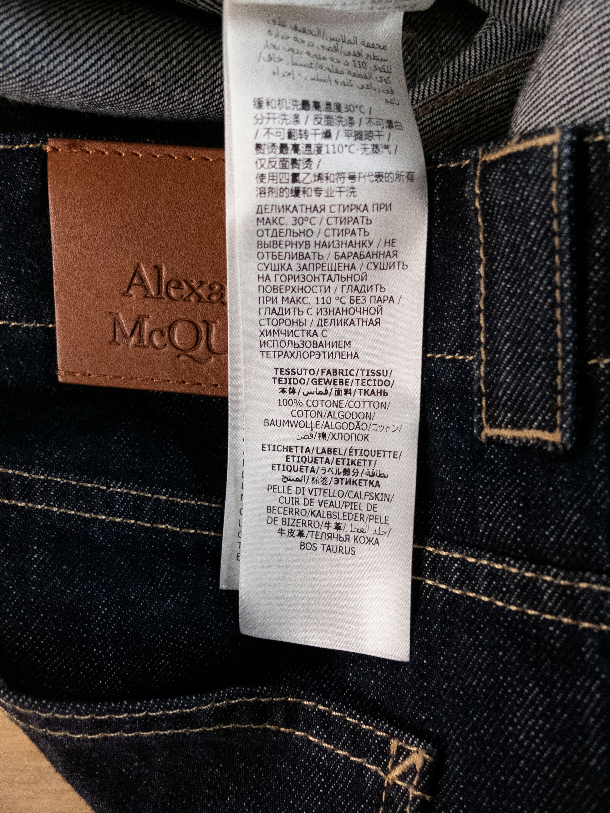 Alexander McQueen ALEXANDER MCQUEEN navy blue contrast stitch cargo jeans Size US 32 / EU 48 - 10 Thumbnail