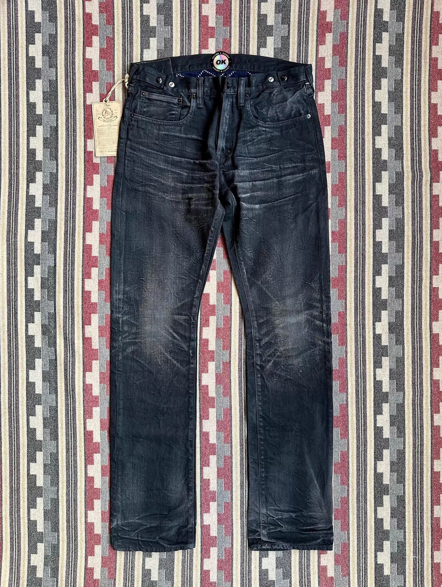 Prps Prps Purple Vintage Black Denim Whiskers Heavy Wash Japan Size US 34 / EU 50 - 1 Thumbnail